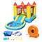 Kids Inflatable Water Slide Castle With Climbing Wall Splash Pool Outdoor Fun
